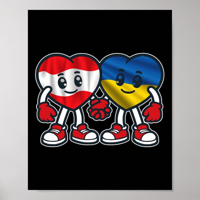 Österrike och Ukraina hjärtans vänskap  Poster (Framsidan)