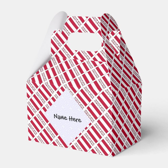 Österrike Österrikisk Flagga Klinkad Personlig Presentaskar (Framsidan Sidan)