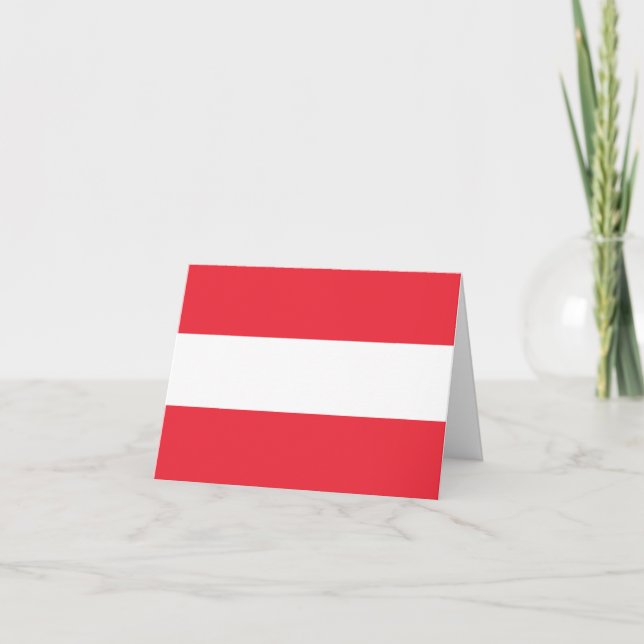 Österrike (österrikisk Flagga) Kort (Framsida)