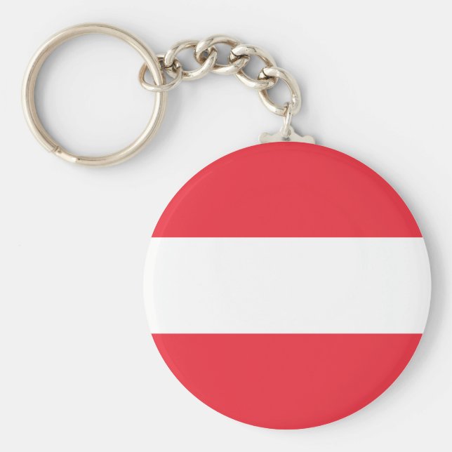 Österrike (österrikisk Flagga) Nyckelring (Framsidan)