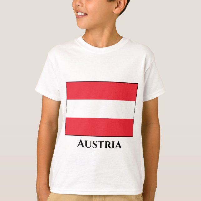 Österrike (österrikisk Flagga) T Shirt (Framsida)
