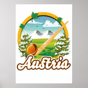 Österrike retro reselogo poster