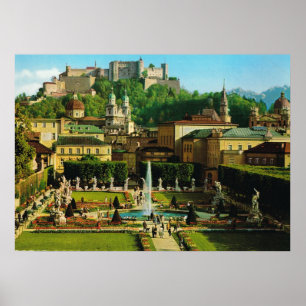 Österrike Salzburg, Schloss Hollenberg, arbeta i Poster