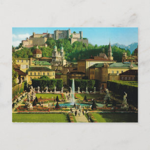 Österrike, Salzburg, slott och trädgårdar Vykort