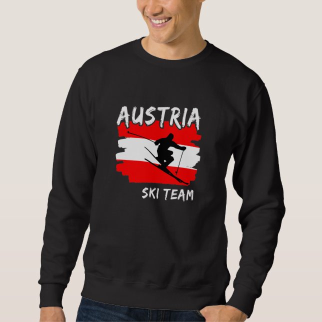 Österrike Skida   Lång Ärmad Tröja (Framsida)