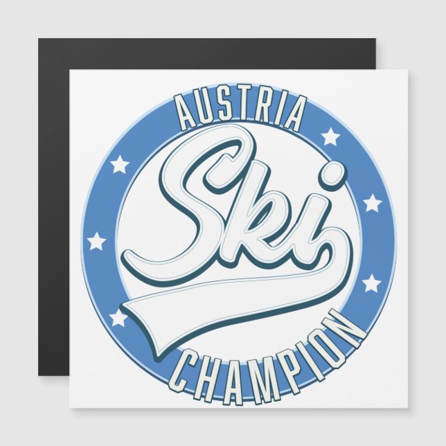 Österrike Skidmästare logotyp (Fram/baksida)