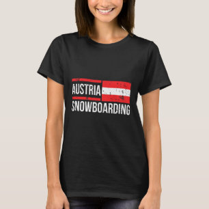 Österrike Snowboarding Austria Flagga Tävling Half T Shirt