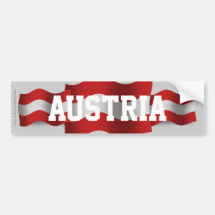 Österrike som vinkar flagga bildekal