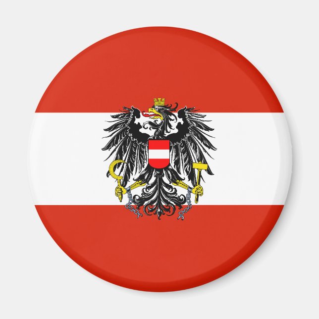 Österrike Statlig flagga Magnet (Framsidan)