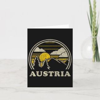 Österrike T Shirt Vintage Hiking Mountains Tee Kort