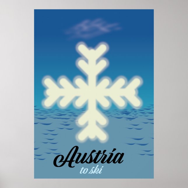 Österrike till skidåkning poster (Framsidan)