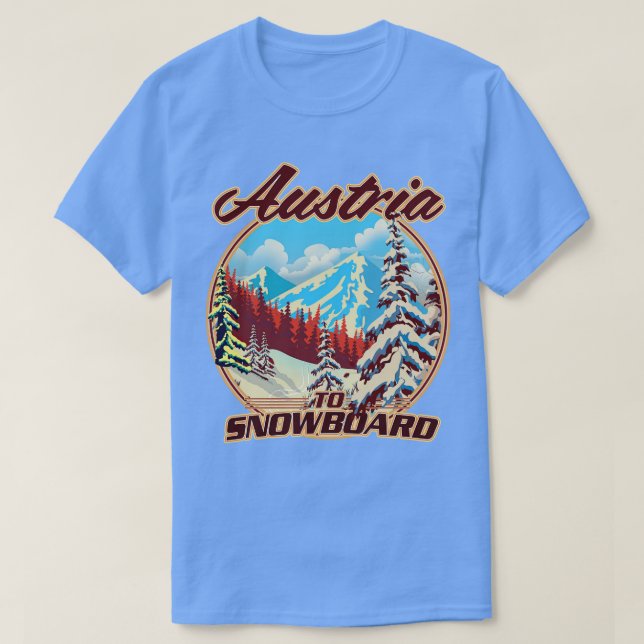 Österrike till smörjbräde t shirt (Design framsida)