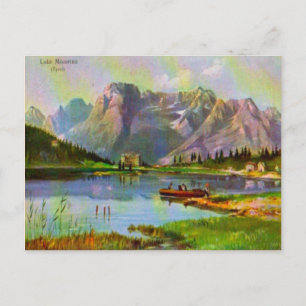 Österrike Tyrol Sjö Misurina,1920 Vykort