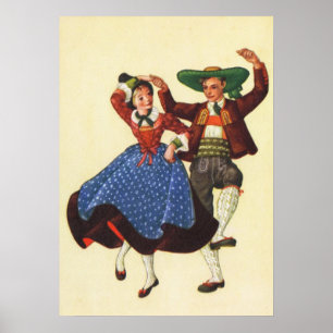 Österrike, Tyrolean folkdans Poster