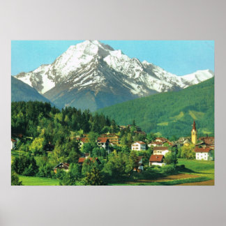 Österrike, Tyrolen, Igles nära Innsbruck Poster