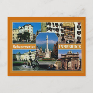 Österrike, Tyrolen, Innsbruck, Multiview Vykort