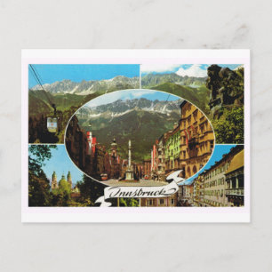 Österrike, Tyrolen, Innsbruck multiview Vykort