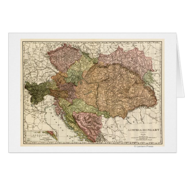 Österrike-UngernPanoramisk kartaÖsterrike-Ungern Hälsningskort (Framsidan Horizontal)