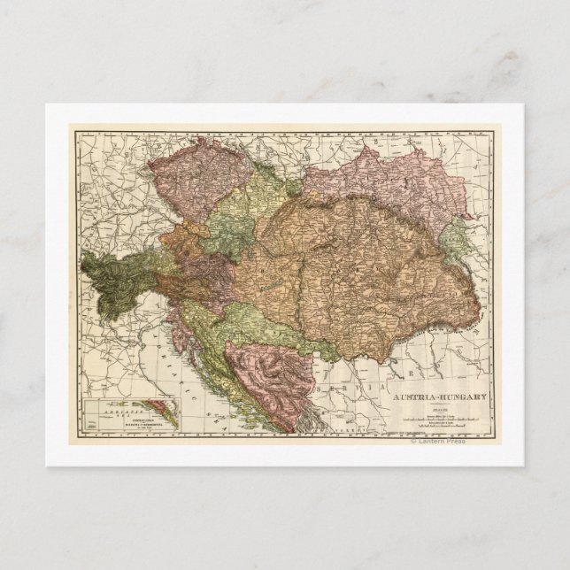 Österrike-UngernPanoramisk kartaÖsterrike-Ungern Vykort (Framsida)