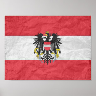 Österrike vapensköldflagga poster