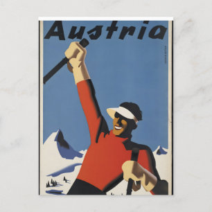 Österrike vintage affisch vykort