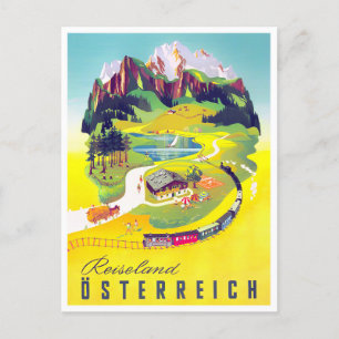 Österrike vintage-resa vykort