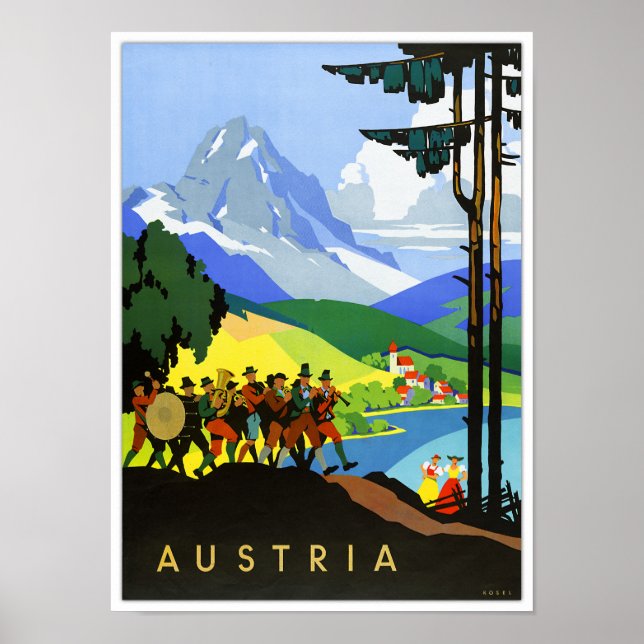Österrike Vintage resor Poster (Framsidan)