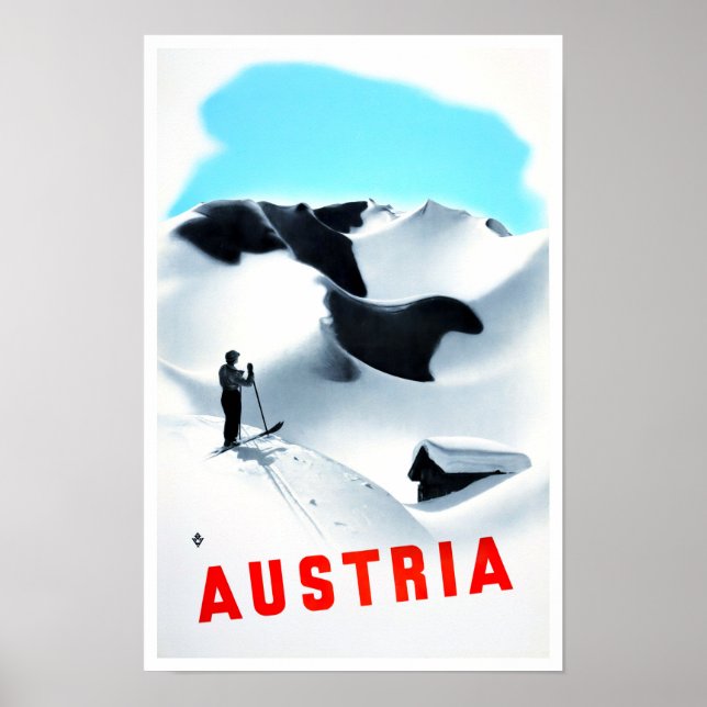 Österrike vintage resor Poster (Framsidan)