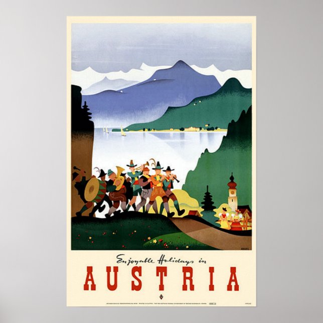 Österrike Vintage resor Poster (Framsidan)
