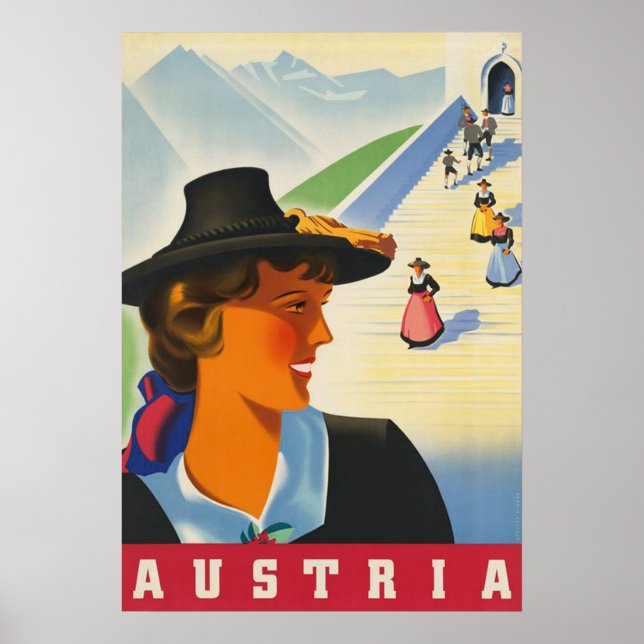 Österrike Vintage resor Poster (Framsidan)