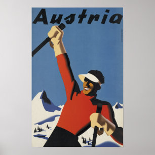 Österrike - vintage resoraffisch poster