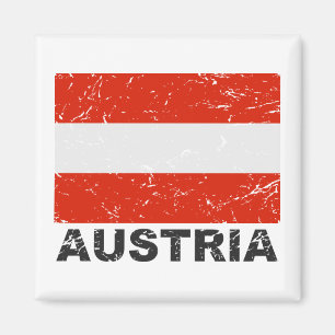 Österrike vintageflagga magnet