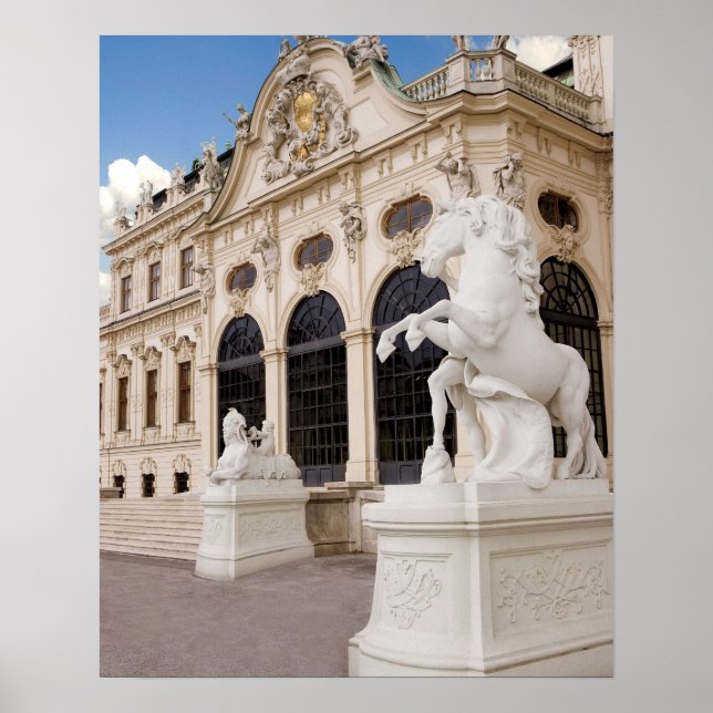 Österrike, Wien, Belvedere-palatserna, Övre Poster (Framsidan)
