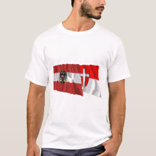 Österrike & Wien som vinkar flaggor T Shirt