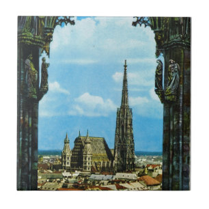 Österrike Wien, St Stephen domkyrka Kakelplatta