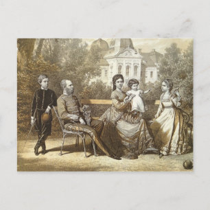 Österrikes familj av royal - SISS - Habsburg #014H Vykort