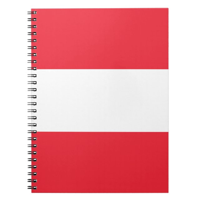 Österrikes flagga anteckningsbok (Framsidan)