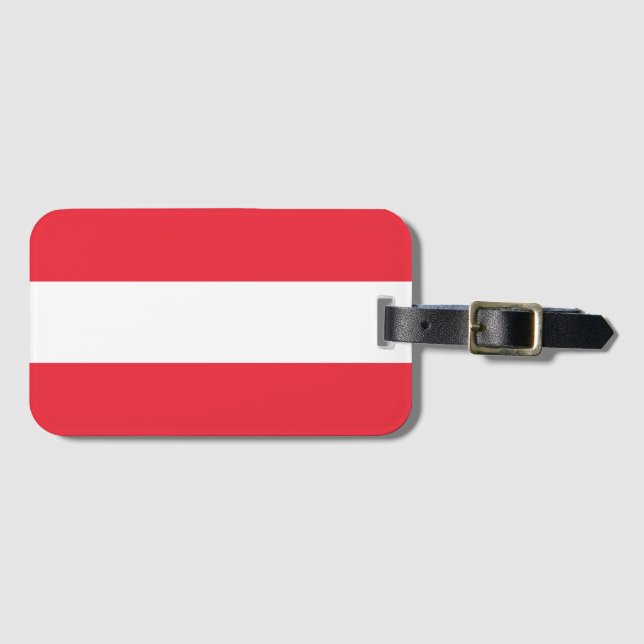 Österrikes flagga bagagebricka (Framsida horisontal)