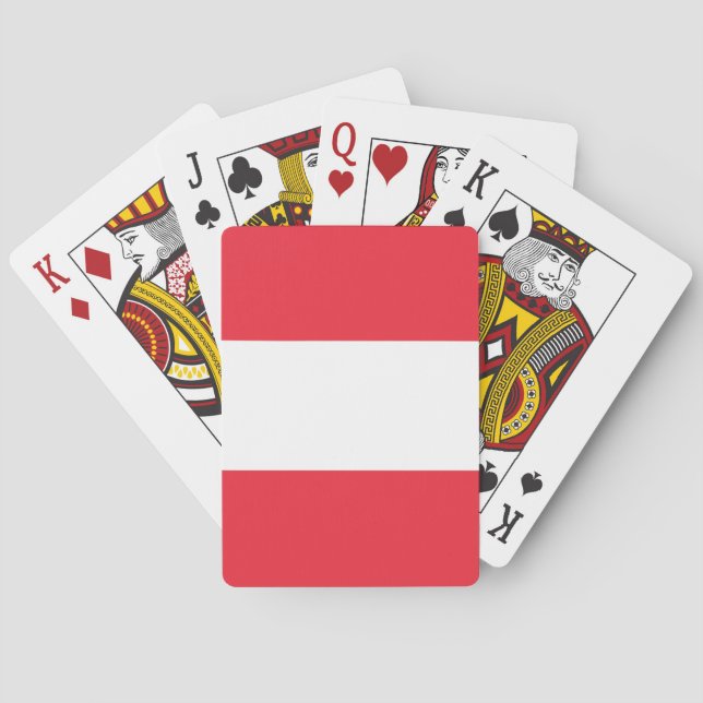 Österrikes flagga casinokort (Baksidan)