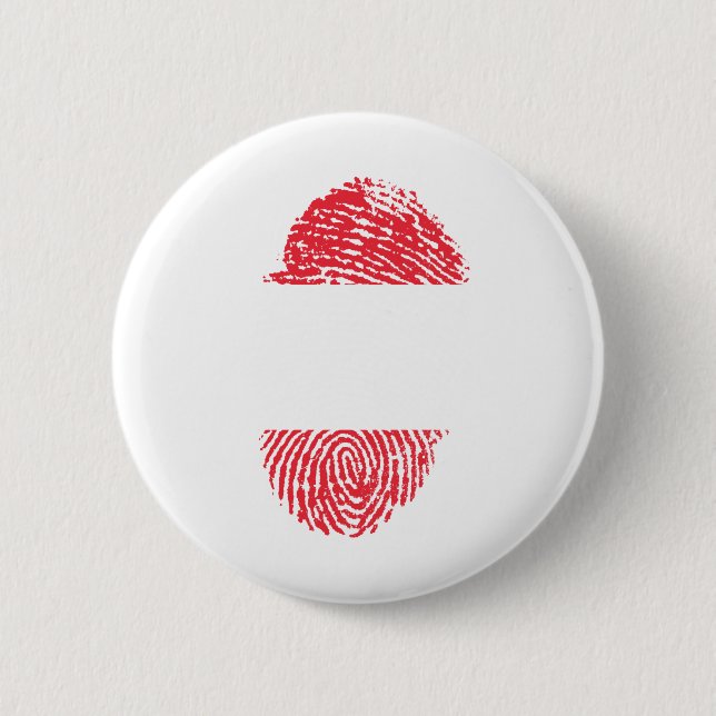 Österrikes Flagga Fingerprint Land Pride Identity Knapp (Framsida)
