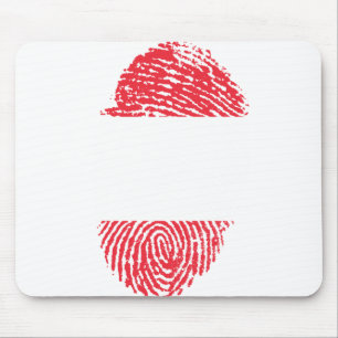 Österrikes Flagga Fingerprint Land Pride Identity Musmatta