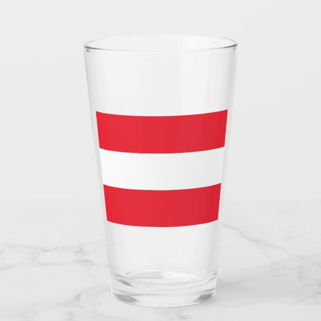 Österrikes flagga glaskopp (Framsida)