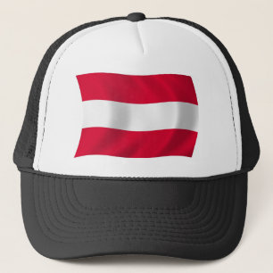 Österrikes flagga hatt keps