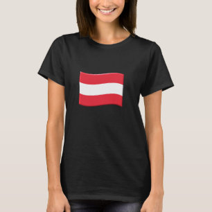Österrikes Flagga Hjärtslag mot Österrikes Manar K T Shirt