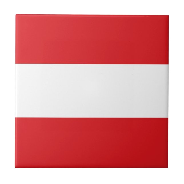 Österrikes flagga kakelplatta (Framsidan)