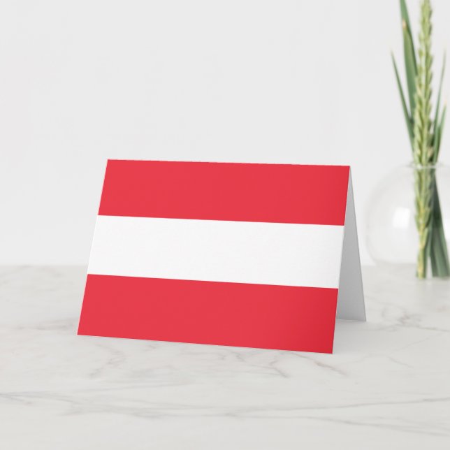 Österrikes Flagga-kort Kort (Framsida)