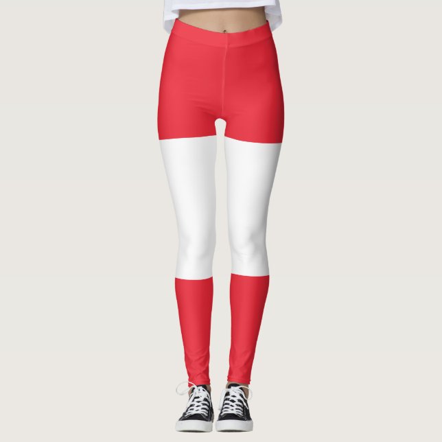 Österrikes flagga leggings (Framsida)