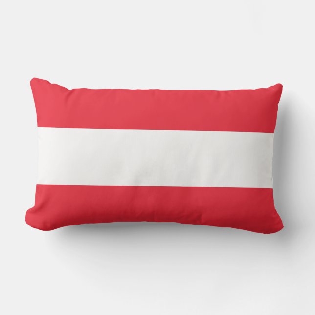 Österrikes flagga lumbarkudde (Framsida)