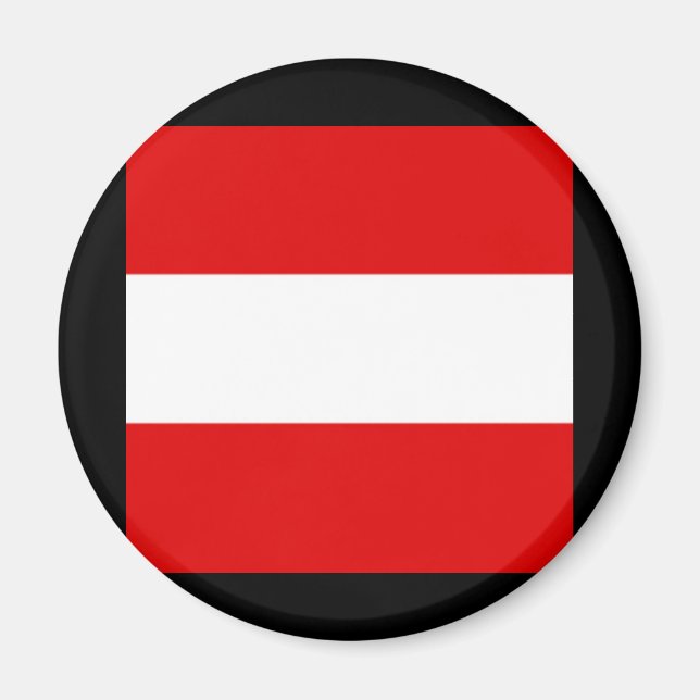Österrikes flagga magnet (Framsidan)