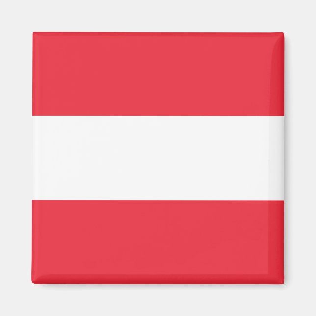 Österrikes flagga magnet (Framsidan)